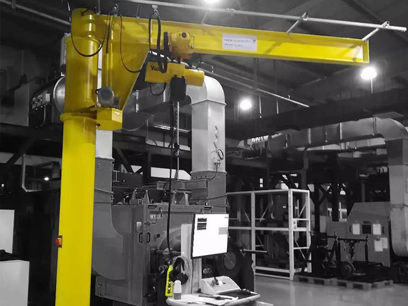 Application of I-beam jib crane in traffic testing technology company